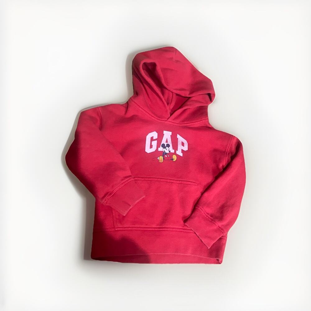 Gap x Disney Mickey‎ Mouse Red Hoodie Sweatshirt Toddler 4
